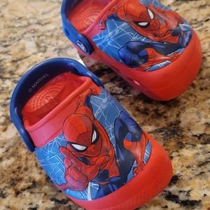 Spiderman CROCS Toddler 6C *New* with lights